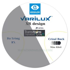 ĐA TRÒNG ESSILOR VARILUX® XR DESIGN 1.67 ĐỔI MÀU CRIZAL ROCK UV