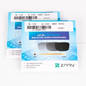 TRÒNG KÍNH ZINMY ĐỔI MÀU 1.67 BLUE UV