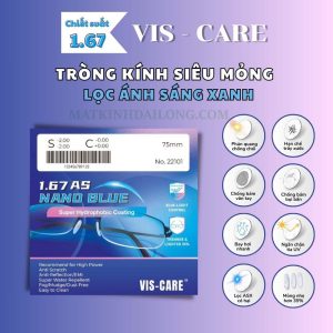 TRÒNG KÍNH VIS-CARE 1.67 AS NANO BLUE UV
